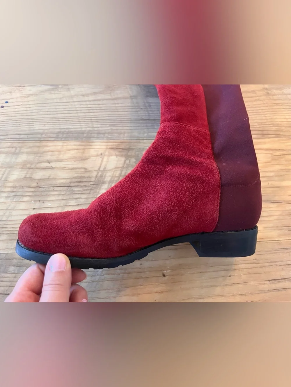 STUART WEITZMAN Women's Over-the-Knee Stretch Suede Boots- size 5.5 EUC